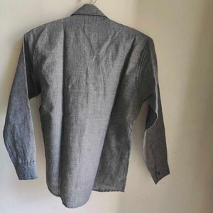 Boy's Grey Button-Up Shirt