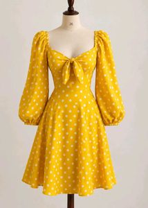 💛Yellow Polka Dot Mini Dress💛