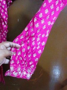 Vibrant Pink Bandhani Kurta Set