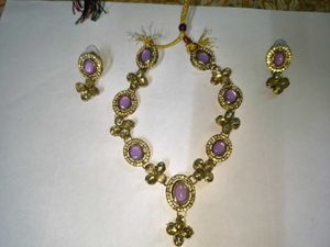 Elegant Lavender Stone Jewellery Set