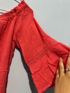 Chic Off-Shoulder Bell Sleeve Top