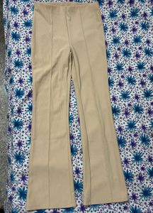 Beige Flared Trousers by Max