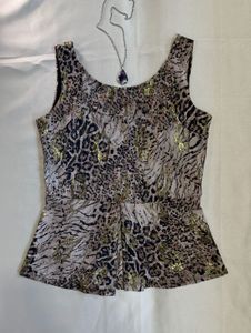 Unique Leopard Print Sleeveless Top
