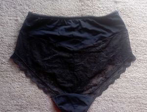 Black Lace Detail Briefs