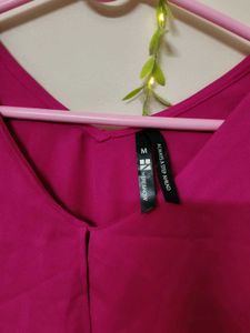 Vibrant Pink Ruffle Crop Top