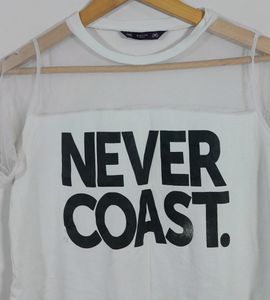 Burton White Printed Crop Top (Women)