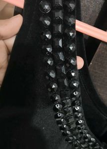 Stylish Black Embellished Dress