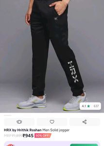 HRX Black Joggers L size