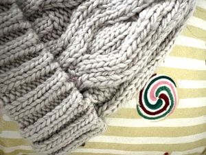 Cozy Cable Knit Beanie with  Pom