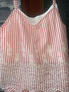 Baby Pink Striped Coord Set