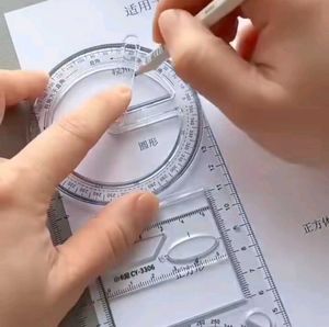 Multi Function Geometry Ruler Set