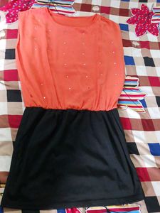 Orange &amp; Black Dress