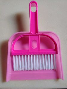Pink Dustpan and Brush Set