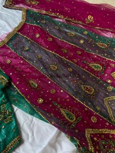 Vintage Lehenga drape saree Set