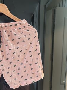 Cute Pink Heart Shorts, Waist- 28 Strechable