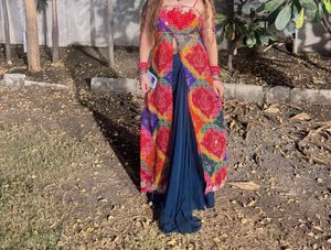 Vibrant Bandhani Print Lehenga Choli Set