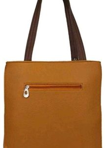 Stylish Yellow &amp; Brown Handbag