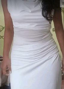 white sheer bodycon dress savana🤍