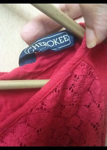 Beautiful Red Lace Top women's