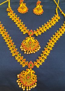 Double Neck Piece Fancy Jewellery Set