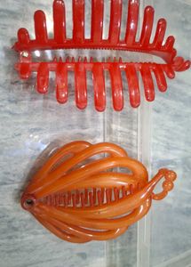 Set of 2 Vintage Banana Hair Clips