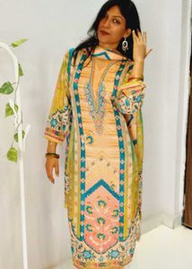 Brand new Beautiful Green &amp; Yellow Kurta Set