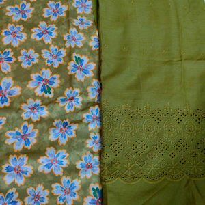 Elegant unstitched cotton dress material,suit