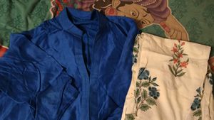 Royal Blue Kurta with Floral Pants