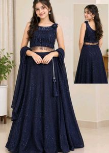 Sparkling Blue Lehenga Choli