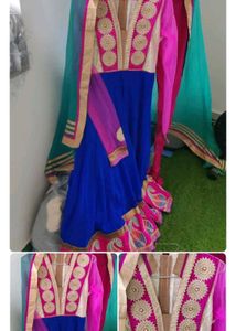 Elegant Anarkali Kurta Set with Dupatta+pajami