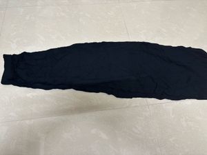 Comfortable Solid Navy Black Wide-Leg Palazzo / Ca