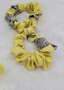 Yellow Scrunchies &amp; Hair Rollers Set