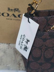 Coach Signature Brown  with cherry charm 🍒
