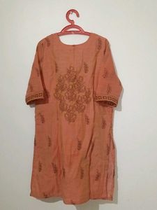 Embroidered Cotton Kurta