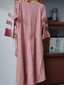 160.Pink Embroidered Kurta