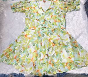 Lightweight Floral Print Mini Dress