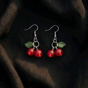 4 pairs of Cherry Dangle Earrings