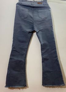 Bell Bottom Bootcut Flared Women grey Jeans