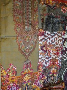 Embroidered unstitched kurta suit material