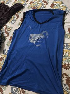 Blue Sleeveless Top very comfortable