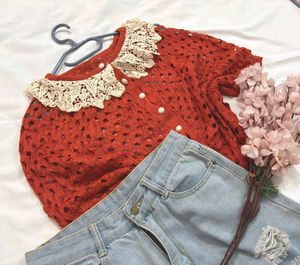 🎁Boho Crochet Top with Lace O