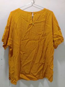Mustard Yellow Flared Sleeve Top