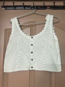 Chic Crochet Knit Tank Top