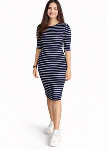 Striped Midi Dress