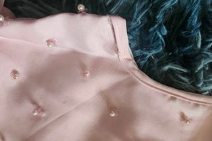 Cute Pink Party Frock with Flower and pearls