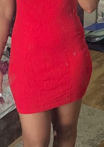 RED BODYCON PARTY DRESS