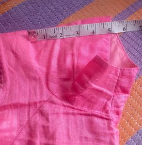 Pink Striped Cotton Blouse