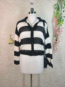 H&amp;M Striped Knit Cardigan