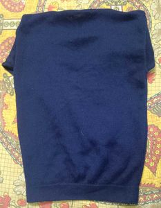 Classic Navy Blue Knit Sweater