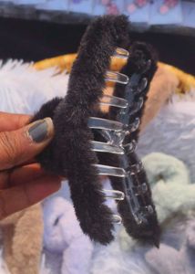 Korean Fur Hair Clutchers For Girls Pack Of 2